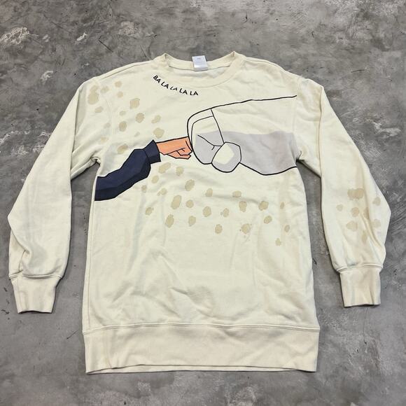 Disney Big Hero 6 Baymax Ba La La La First Bump Graphic Sweat Shirt Adult Small - Picture 1 of 6